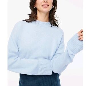 J.Crew Factory Crewneck Sweater in Extra-Soft Yarn Size Medium Light Blue